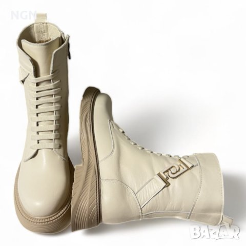 Дамски боти, естествена кожа, тип кубинки с атрактивен италиански дизайн, анатомични дамски боти, снимка 7 - Дамски боти - 43391705