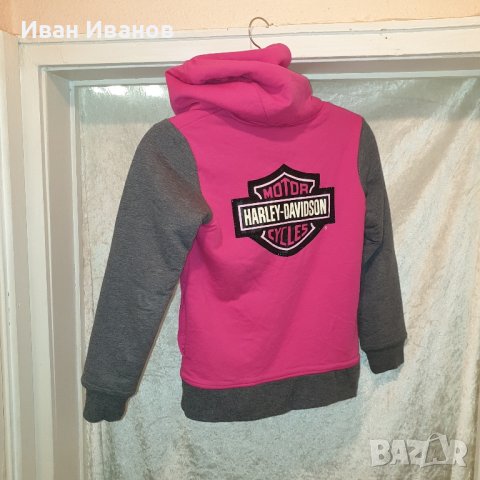 Харли Дейвидсън Harley-Davidson Памучен суичър  размер 7/8, снимка 9 - Детски анцузи и суичери - 43884310