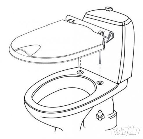 Etac - седалка за тоалетна с опора, снимка 3 - Тоалетни столове - 39096216