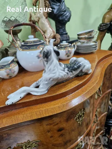 Уникална рядка антикварна колекционерска порцеланова полска фигура статуетка , снимка 7 - Статуетки - 49485942