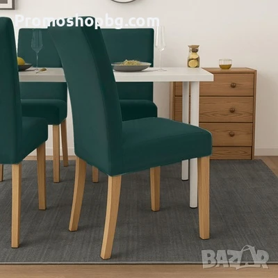 Еластични Калъфи за столове - Комплект 6 броя, тъмно зелени, снимка 5 - Други - 51097727