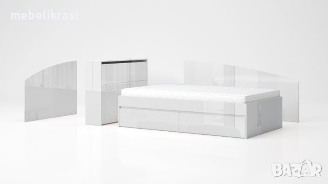 Легло Лео 120 с матрак 120/200 см, две чекмеджета, дъб вотан/антрацит, снимка 8 - Спални и легла - 43967054