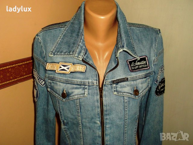 Scapa Sports, Уникално дънково Яке, Размер 38 (М). Код 701, снимка 2 - Якета - 26580921