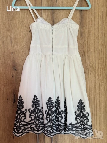Рокля с черна бродерия, снимка 3 - Рокли - 51215973