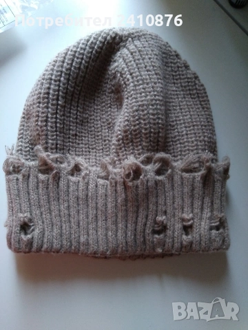 Винтажна накъсана шапка, снимка 2 - Шапки - 53455736