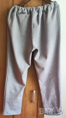 👗 Бежов панталон + черна блуза с паднало рамо – дамски комплект;2XL–4XL, снимка 5 - Панталони - 49457592