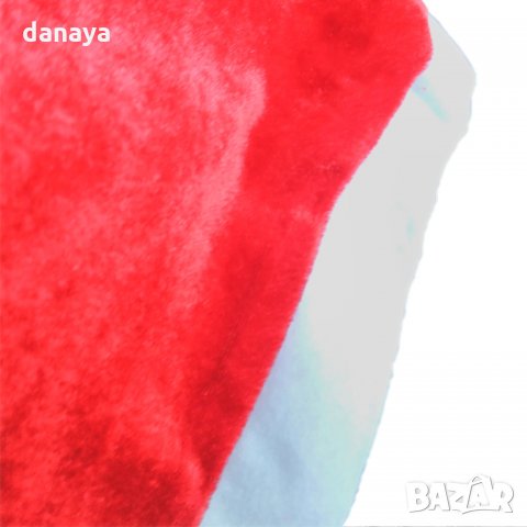 556 Класическа плюшена коледна шапка 29×41см, снимка 6 - Шапки - 32631275