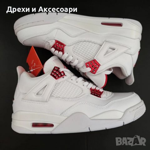 Nike Air Jordan retro 4 Metalic Red Нови оригинални обувки 42 Маратонки Кецове размер номер 42 Найк, снимка 4 - Кецове - 37921576