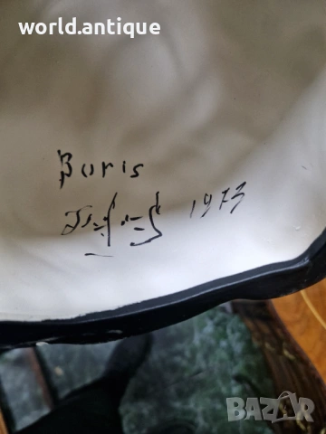 Страхотна антикварна немска керамична авторска фигура статуетка , снимка 9 - Статуетки - 53214303