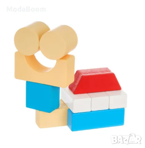 Комплект дървени блокчета, 120 части, снимка 4 - Конструктори - 48904351