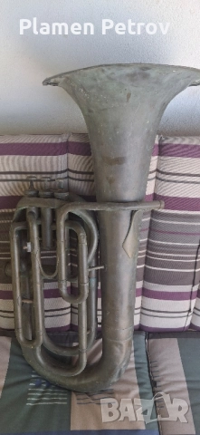 Туба муз инструмент , снимка 3 - Антикварни и старинни предмети - 51719914