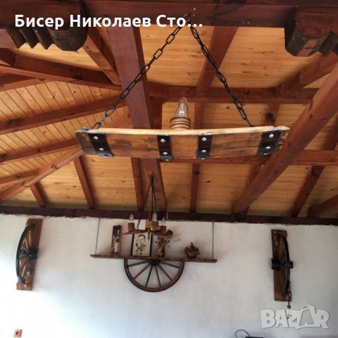 Полилеи от стари автентични бъчви с 1 чашка!, снимка 3 - Лампи за таван - 27267642