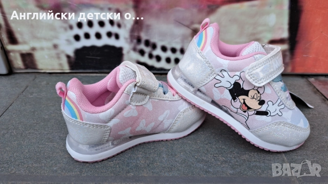 Английски детски светещи маратонки с Мини Маус, снимка 6 - Детски маратонки - 51628700