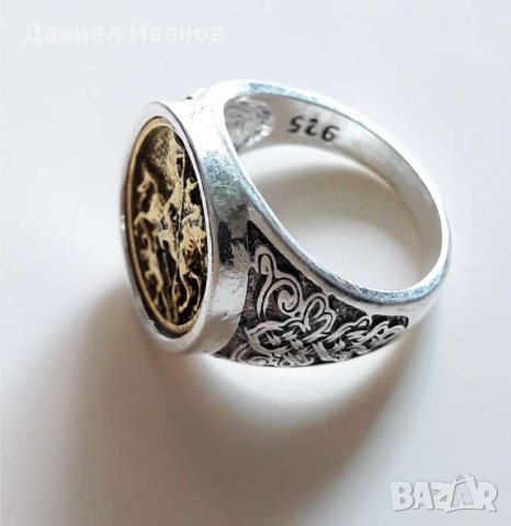 Златен пръстен с Бяло и Жълто злато 18к нов, снимка 3 - Пръстени - 28887162
