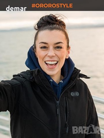 ORORO Дамско яке с отопление и на ръцете, 5 топлинни зони, М, черно, снимка 6 - Якета - 43761076