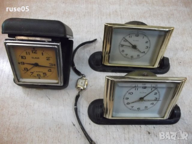 Лот от 3бр. будилника и 1бр. ръчен дамски часовник-съветски, снимка 9 - Други - 28630093
