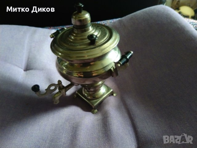 Самовар 1970г СССР декоративен миниатюрен за украса, снимка 8 - Антикварни и старинни предмети - 44050528