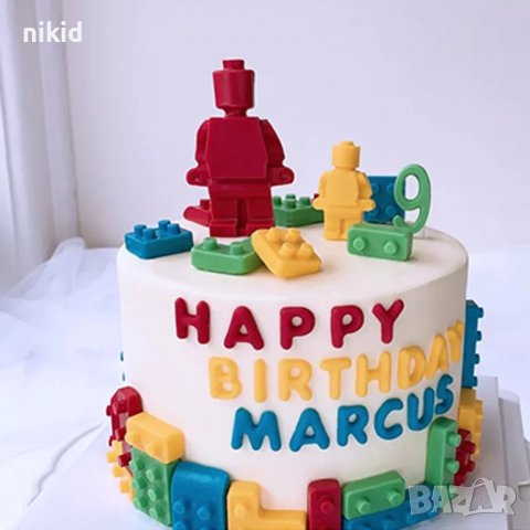 Роботи  робот лего човечета човече силиконов молд форма фондан шоколад гипс, снимка 3 - Форми - 38076914