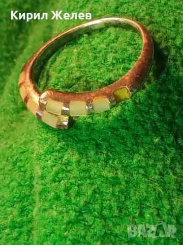 СТАР СЕДЕФЕН СРЕБЪРЕН ПРЪСТЕН ОКСИДИРАНО СРЕБРО 925 ФИНА РЪЧНА МАЙСТОРСКА ИЗРАБОТКА 17419, снимка 14 - Пръстени - 46233929