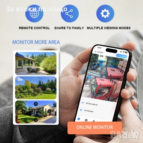 4G SIM Смарт Камера за Наблюдение с голяма соларна лампа HY-D001-4G, снимка 9 - Соларни лампи - 51106252