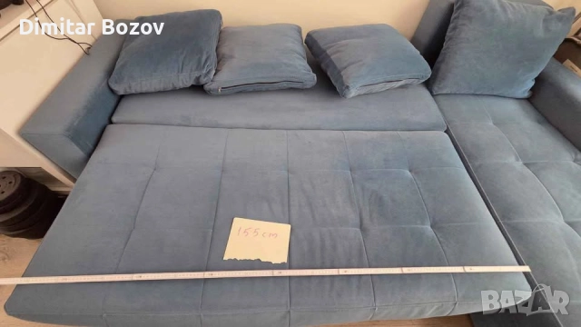 Син Диван за продан , снимка 5 - Дивани и мека мебел - 52440304