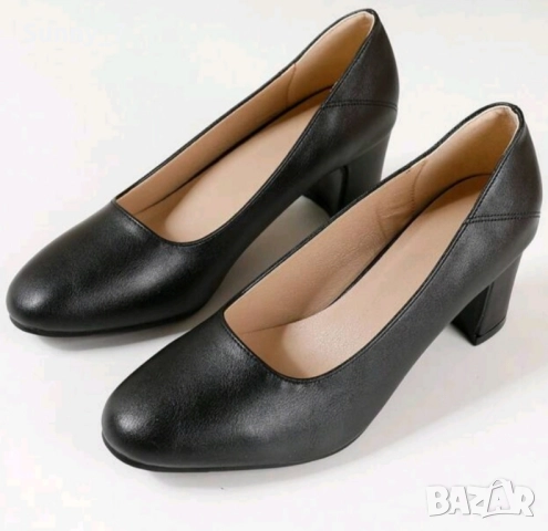Нови кожени обувки на ток номер 33, снимка 5 - Дамски обувки на ток - 52394206