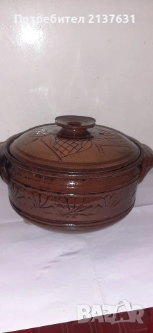 НОВ ! КЕРАМИЧЕН ГЮВЕЧ с КАПАК , снимка 5 - Съдове за готвене - 34920512