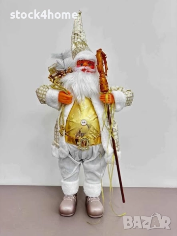ЛИКВИДАЦИЯ!!  Декоративна фигура на Дядо Коледа в златисто, снимка 3 - Декорация за дома - 52604691