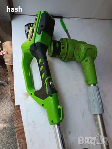 Електрически тример/косачка/резачка Greenworks, G24LT30M, 24V, с Li-ion батерия, Green, снимка 3 - Други инструменти - 50685328