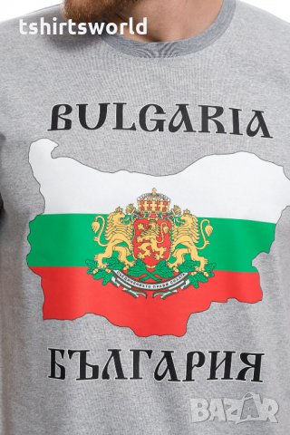 Нова мъжка тениска с трансферен печат България, с карта и герб на България, снимка 2 - Тениски - 29889713
