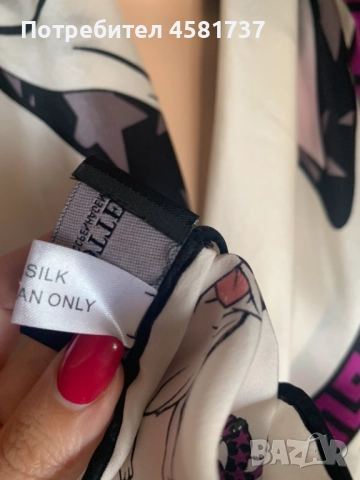 Копринен шал Charlotte Spare, снимка 7 - Шалове - 51742515