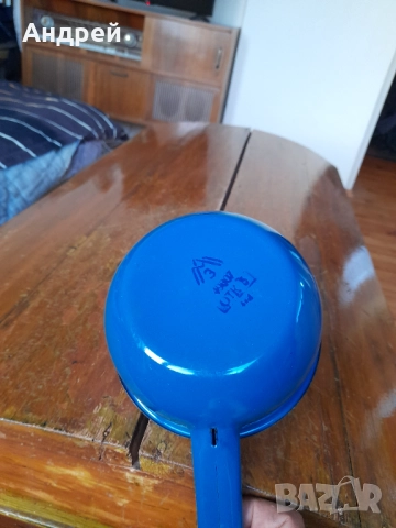 Стара емайлирана касерола,тиган #9, снимка 4 - Други ценни предмети - 52283772