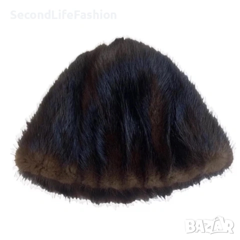 Шапка Heinrich Ahnert от истинска норка Винтидж немска кожена шапка, снимка 5 - Шапки - 53270635