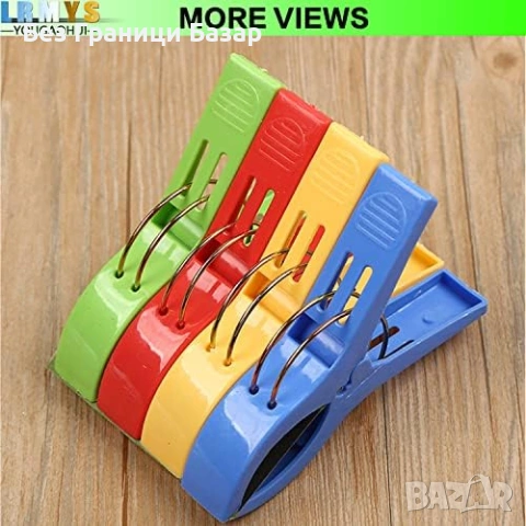 Нови Големи щипки за хавлии 12 см – плаж, басейн, шезлонг 4 броя компект, снимка 6 - Други стоки за дома - 53308134