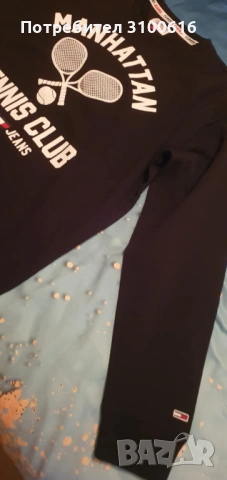 Ватирана мъжка блуза Tommy Hilfiger 100% оригинална, снимка 4 - Блузи - 52654825