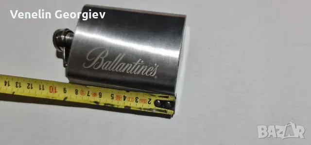 Малка джобна стоманена бутилка, за алкохол ,,Ballantine's" 4 oz/120мг., снимка 6 - Чаши - 47973906