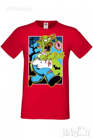 Мъжка тениска The Simpsons Homer Simpson 01,Halloween,Хелоуин,Празник,Забавление,Изненада,Обичаи,, снимка 3 - Тениски - 38136354