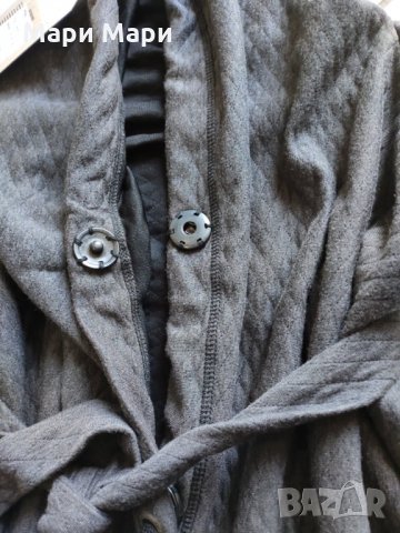 Връхна дреха с кожени ръкави, снимка 3 - Блузи с дълъг ръкав и пуловери - 26237509