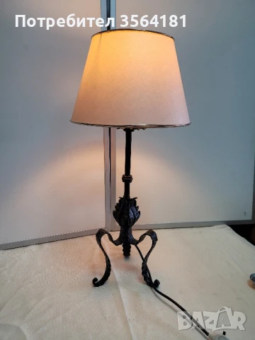 Настолна лампа от ковано желязо , снимка 1