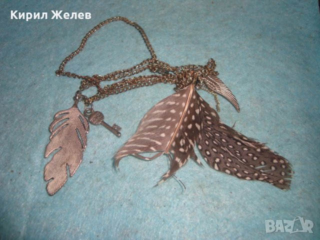 ПОСРЕБРЕН КРАСИВ АРТ МОДЕН МЕДАЛЬОН с ПЕРЦА 20803, снимка 5 - Колиета, медальони, синджири - 35271964