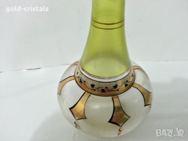 антикварна гарафа цветно стъкло, снимка 7 - Антикварни и старинни предмети - 27162809