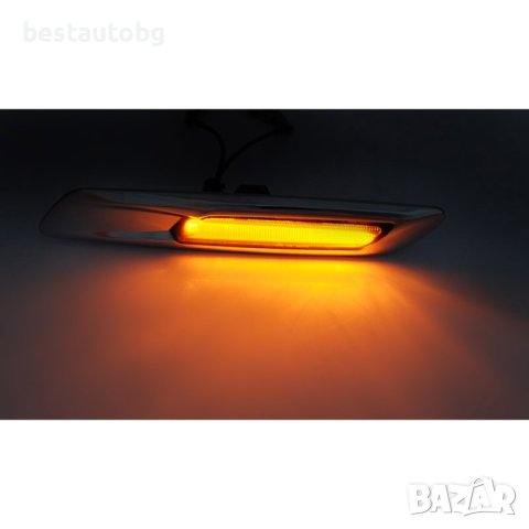 диодни мигачи за BMW 5 Series F10 / F11 (2010-2013) Silver/Smoke, снимка 3 - Аксесоари и консумативи - 43620832