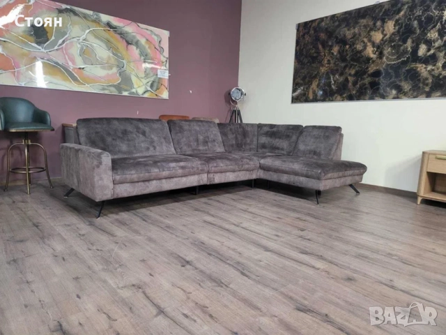 ПРОМОЦИЯ!!! Кафяв ъглов диван от плат LS701521, снимка 3 - Дивани и мека мебел - 52837751