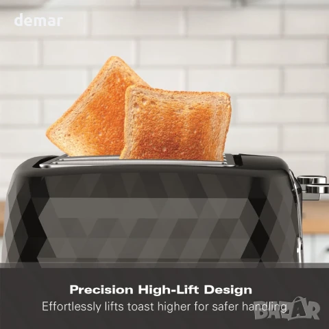 Тостер Hamilton Beach 4 филии, 2300 W, 6 контрола за изпичане,HBT3221B, снимка 3 - Тостери - 50572058