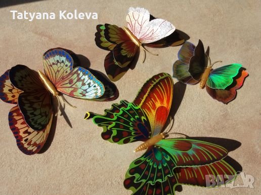 3D пеперуди за декорация с двойни крила СВЕТЕЩИ, снимка 14 - Декорация за дома - 25424987