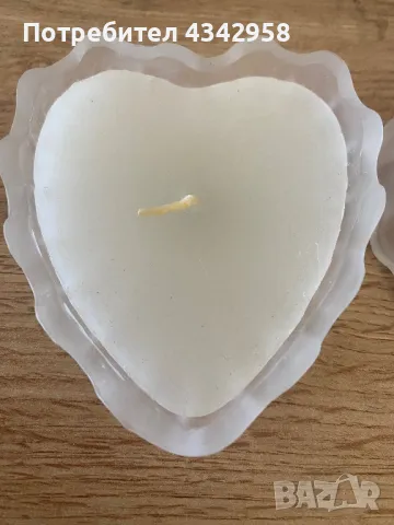Романтична свещ във форма на сърце. Франция., снимка 4 - Декорация за дома - 50249868