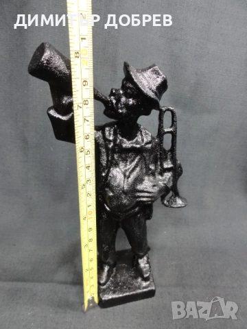 СТАРА РЕТРО МЕТАЛНА СТАТУЕТКА МУЗИКАНТ ПИЯНИЦА, снимка 5 - Антикварни и старинни предмети - 52329771