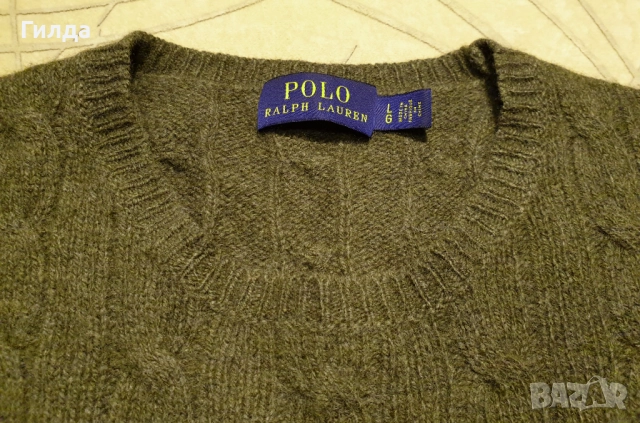 POLO Ralph Lauren вълна и кашмир пуловер L, снимка 3 - Блузи с дълъг ръкав и пуловери - 52777393