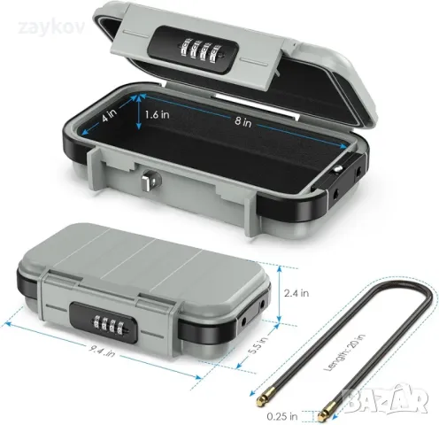 Надстроен преносим сейф, сейф с код, водоустойчив мини сейф за пътуване, снимка 7 - Други стоки за дома - 47498839