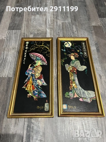 Картина с гейша, 2 бр., снимка 8 - Картини - 53395090